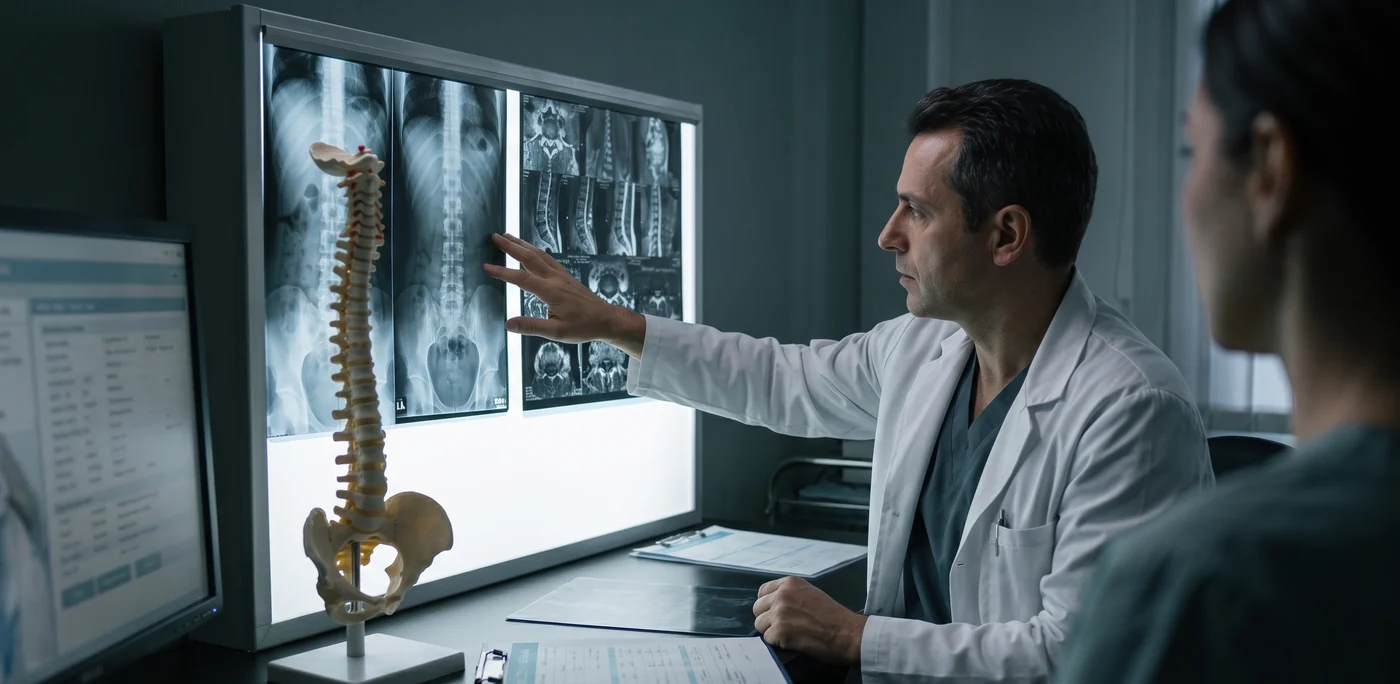 Illustrative spine care consultation